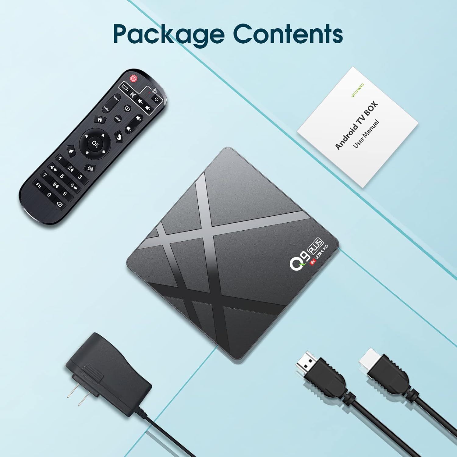 Android 11 TV Box 4GB RAM 32GB ROM RK3318 Quad-Core 6K HDR Digital Media Player Pack of 2 P147