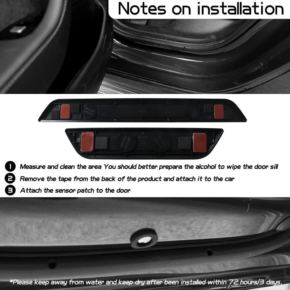 Door Sill Protector with LED Light, 4 Pieces Front/Rear Sill Plate Protector V821