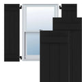 Black Composite Board-n-Batten Shutters, Per Pair U829