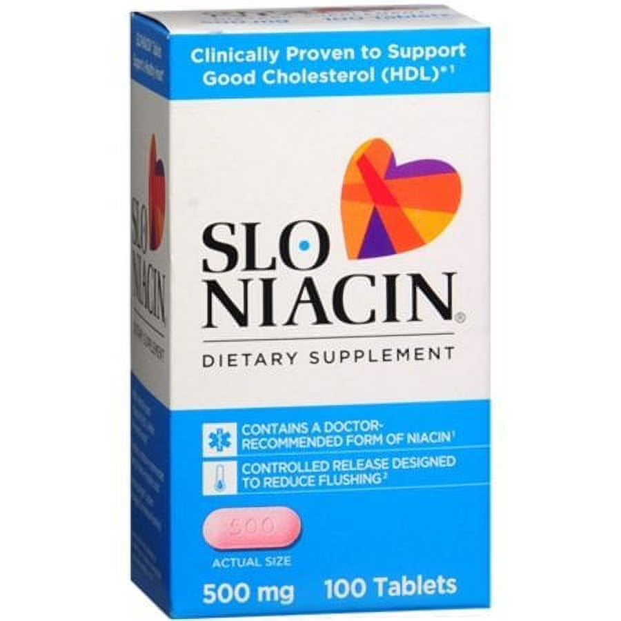 Niacin Dietary Supplement 100 tablets 500 mg B8561