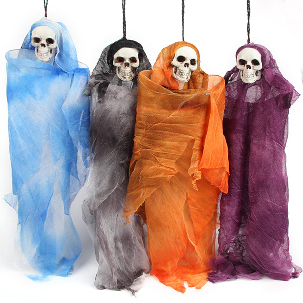 Grey Halloween Skull Decoration Prop N53734