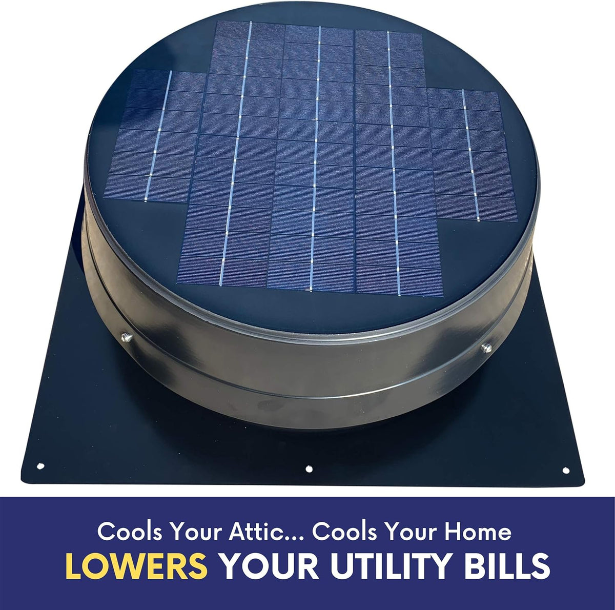 Solar Attic Fan with Thermostat /Humidistat, Brushless Motor K909