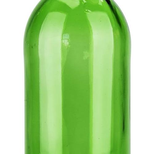 Green Glass Wine Bottle With Stopper J472