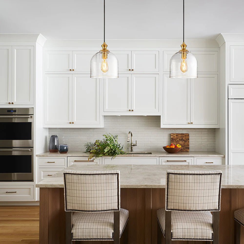 1-Light Dimmable Hammered Glass Pendant J94724