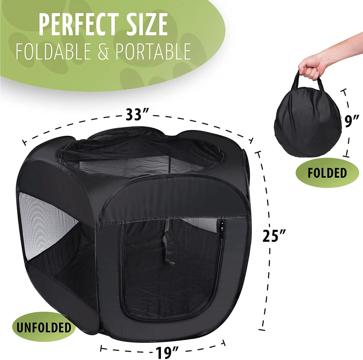 Medium Size Pop-Up Mesh Pet Playpen Tent Q5003