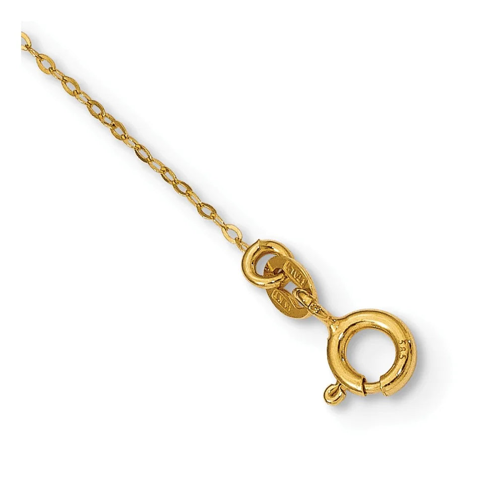 14kt Yellow Gold Tear Drop Necklace 18 inch D505707