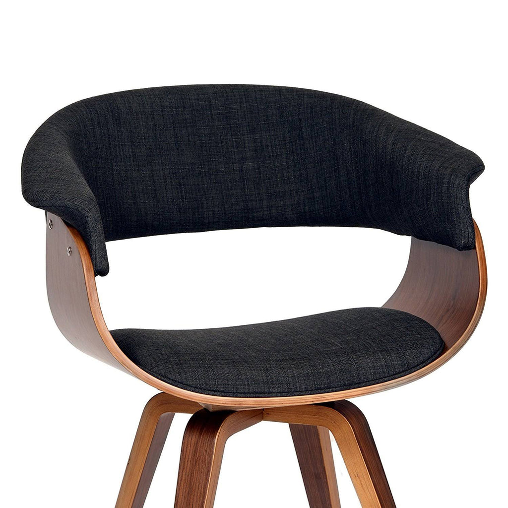 Charcoal Fabric and Walnut Wood Finish Chair B94823