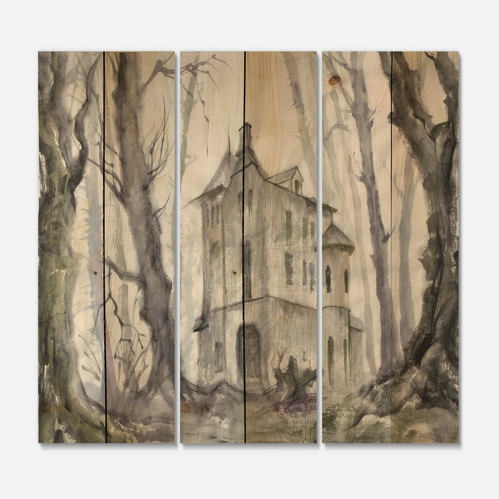 3 Panels 45 x 40 inches Print on Natural Pine Wood Y562822