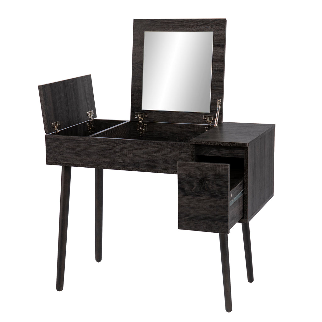 Storage Vanity with Mirror Freestanding Vanity Desk L826651