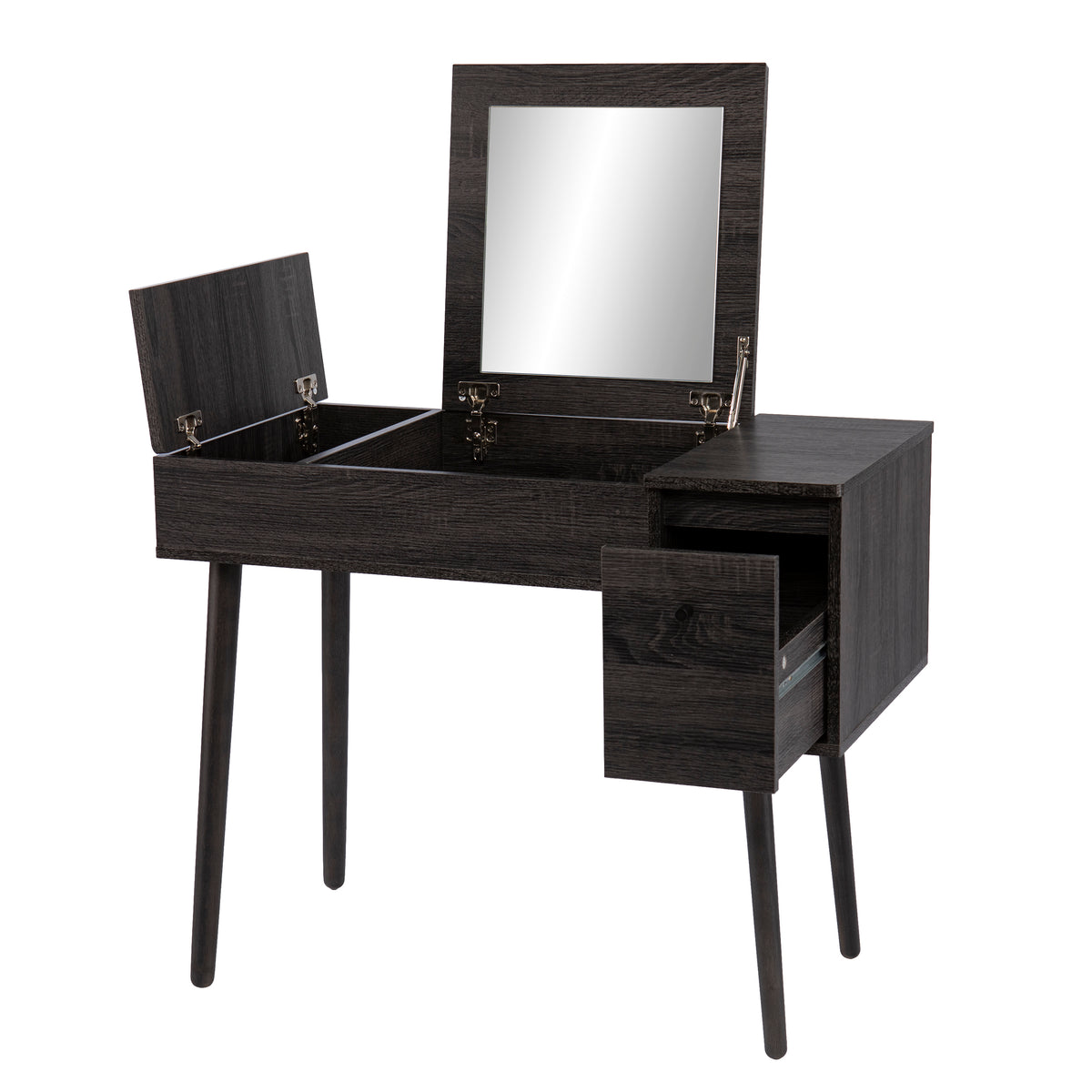 Storage Vanity with Mirror Freestanding Vanity Desk L826651