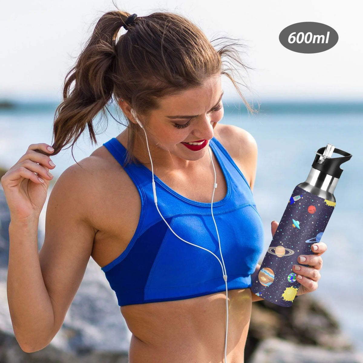 20 OZ Stainless Steel Water Bottle with Straw Lid O6120