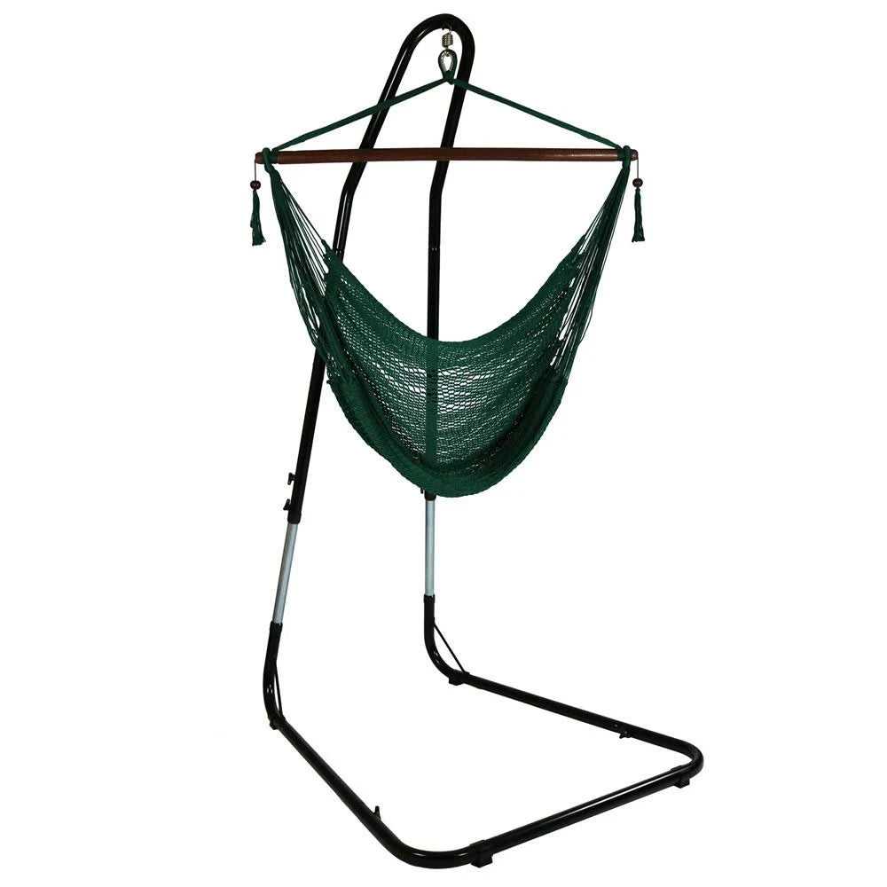 Green Extra Large Hanging Hammock Chair with Adjustable Stand J2038
