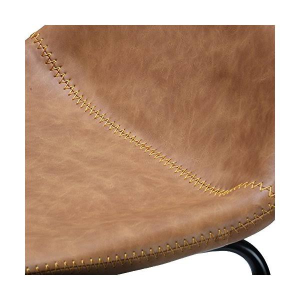 Saddle Brown Faux Leather Counterstools Q7359
