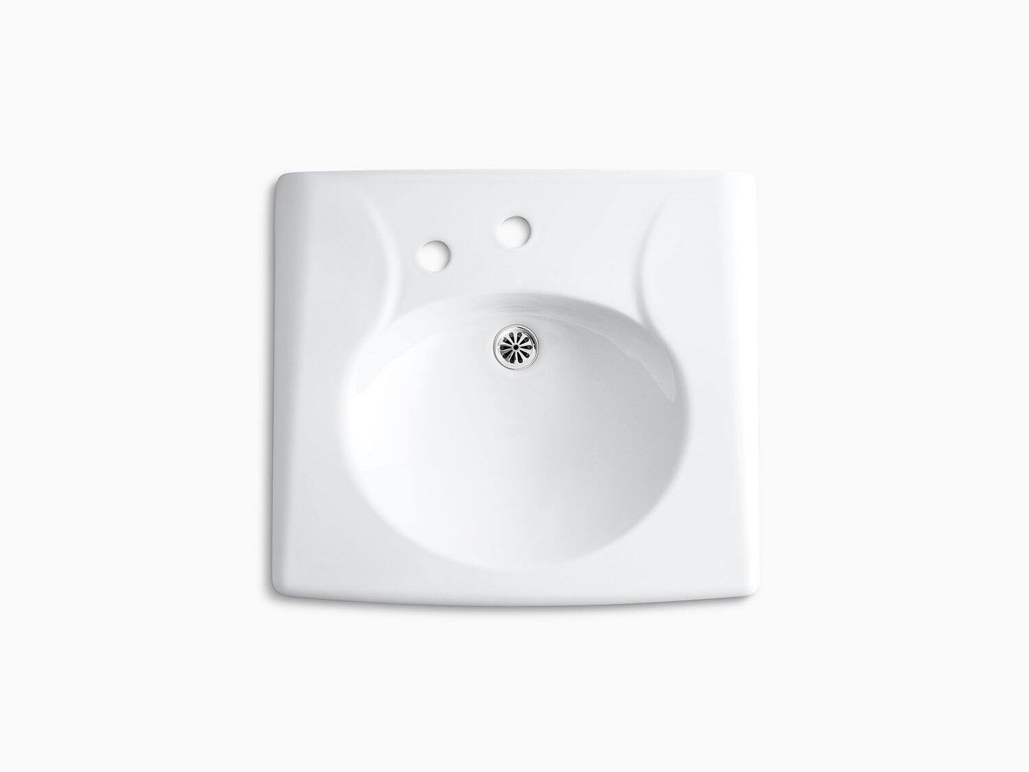 Wall-Mount Bathroom Sink with Single-Hole Faucet W59700
