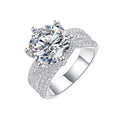 5ct Round Cut Moissanite Engagement Ring with Certificate N57823