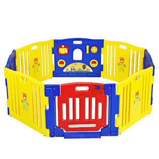 Baby Playpen Safety Play Yard 8 Panel with Gate Door K18810