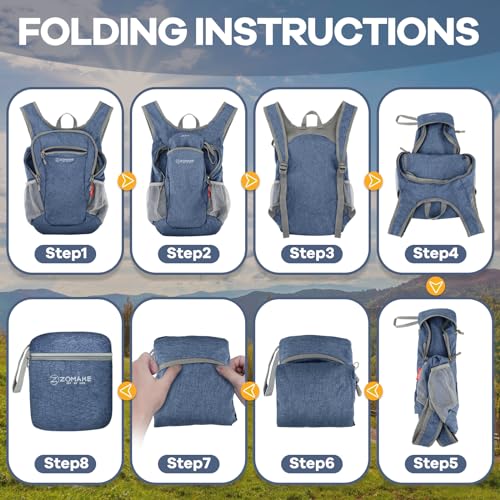 Ultra Lightweight Packable Backpack 10L Black F9333
