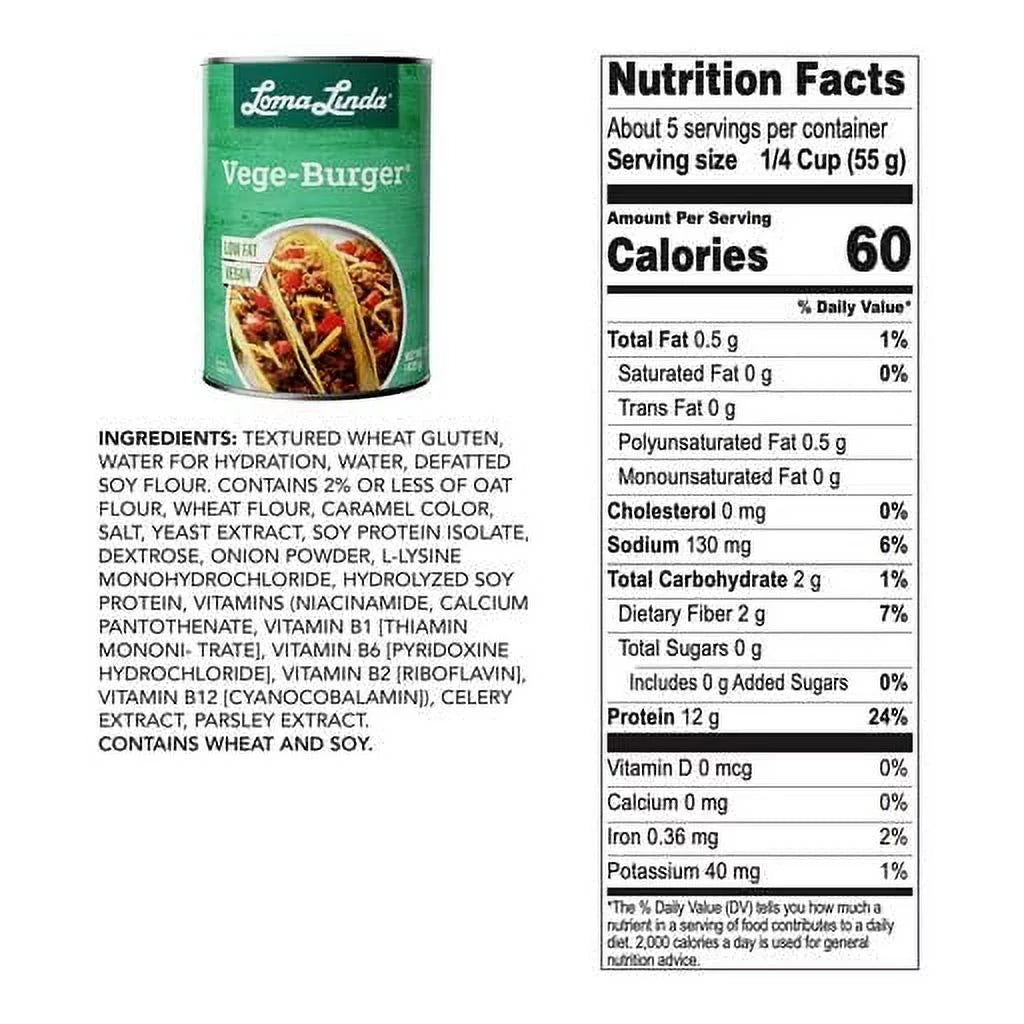 12 pack 15 oz Vegan Vege Burger N21359