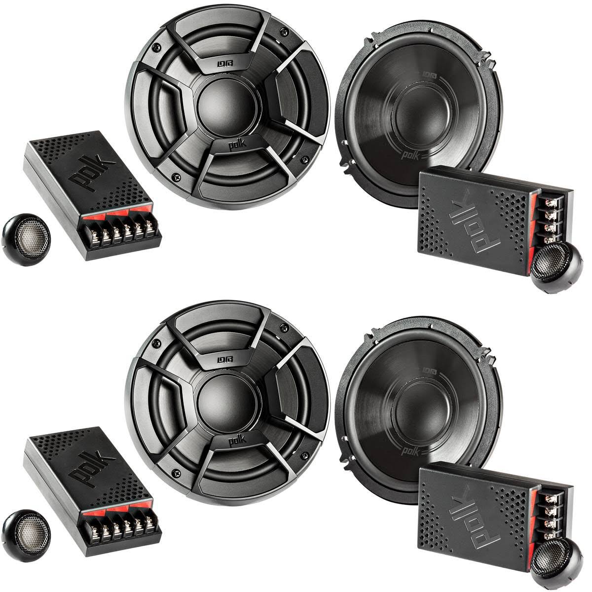 6.5x22 300W 2 Way Car/Marine ATV Component Speakers (4 Pack) B153515