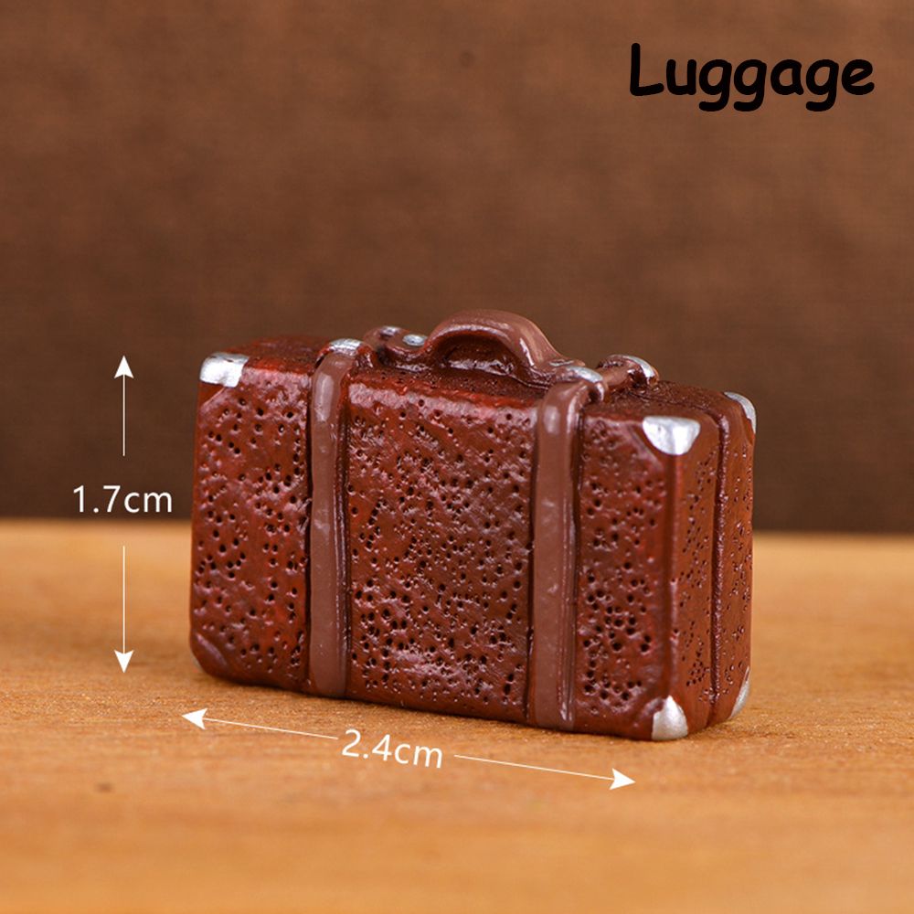 Antique Resin Dollhouse Mini Pianos Furniture Figurine Telephone TV Model LUGGAGE R909510