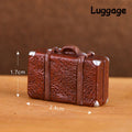 Antique Resin Dollhouse Mini Pianos Furniture Figurine Telephone TV Model LUGGAGE R909510