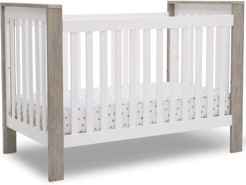 Bianca White Textured Midnight Grey 4-in-1 Convertible Crib W7770