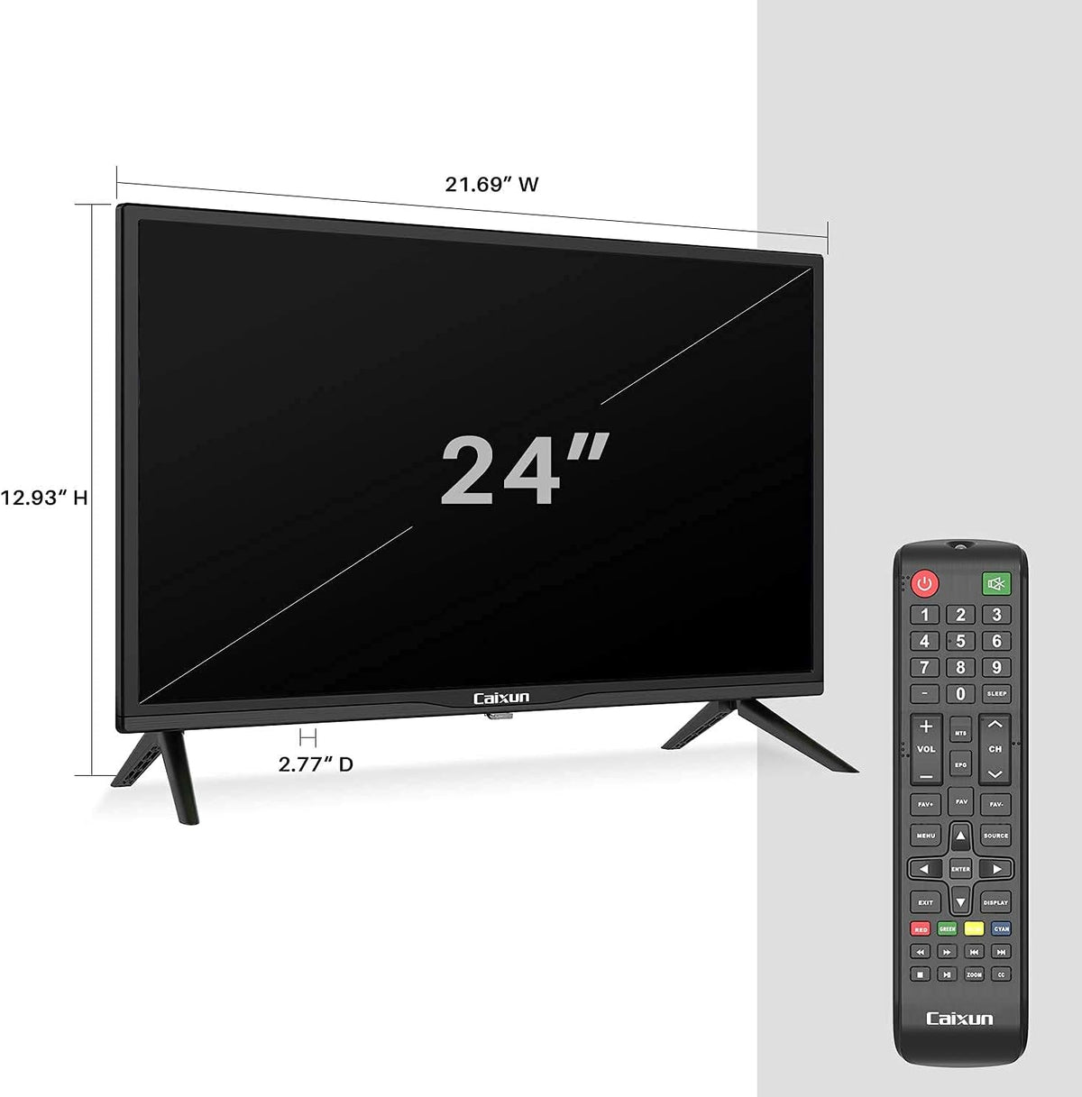 24 inch HD 720P LED TV with HDMI, USB, VGA, Earphone, Optical Ports, Dolby Audio N99404