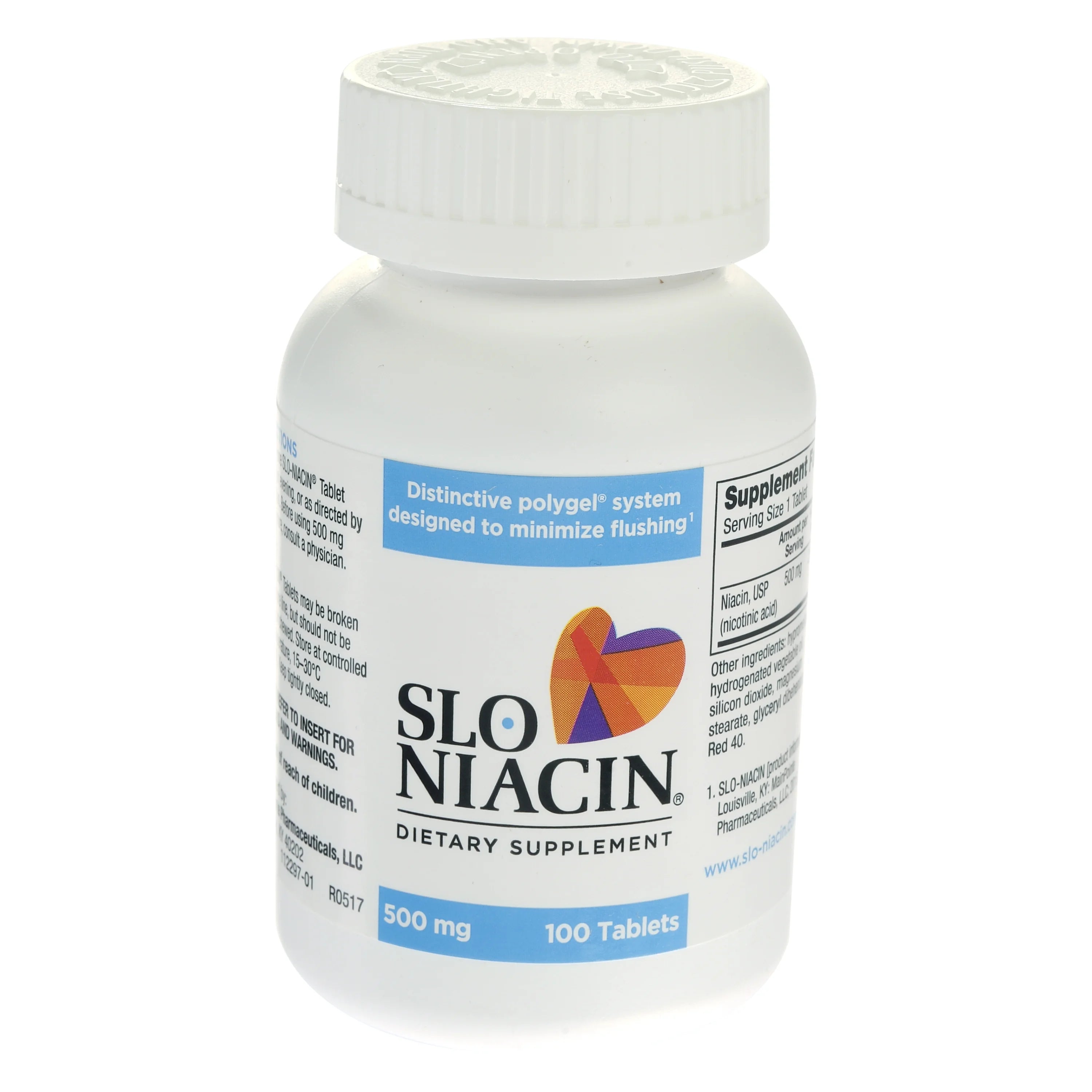 Niacin Dietary Supplement 100 tablets 500 mg B8561