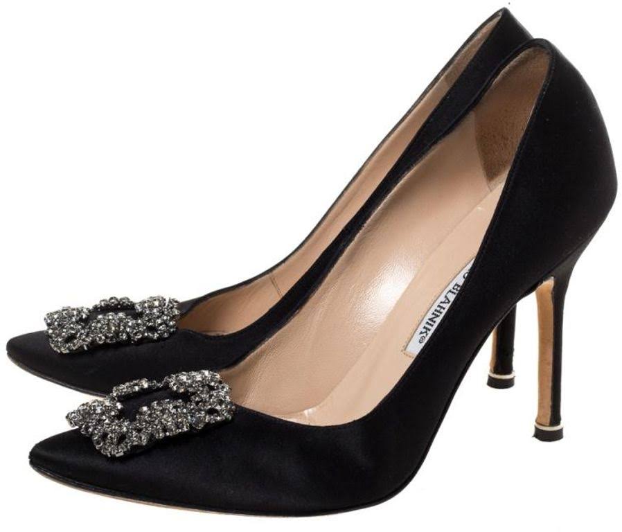 Black Satin Pump U646
