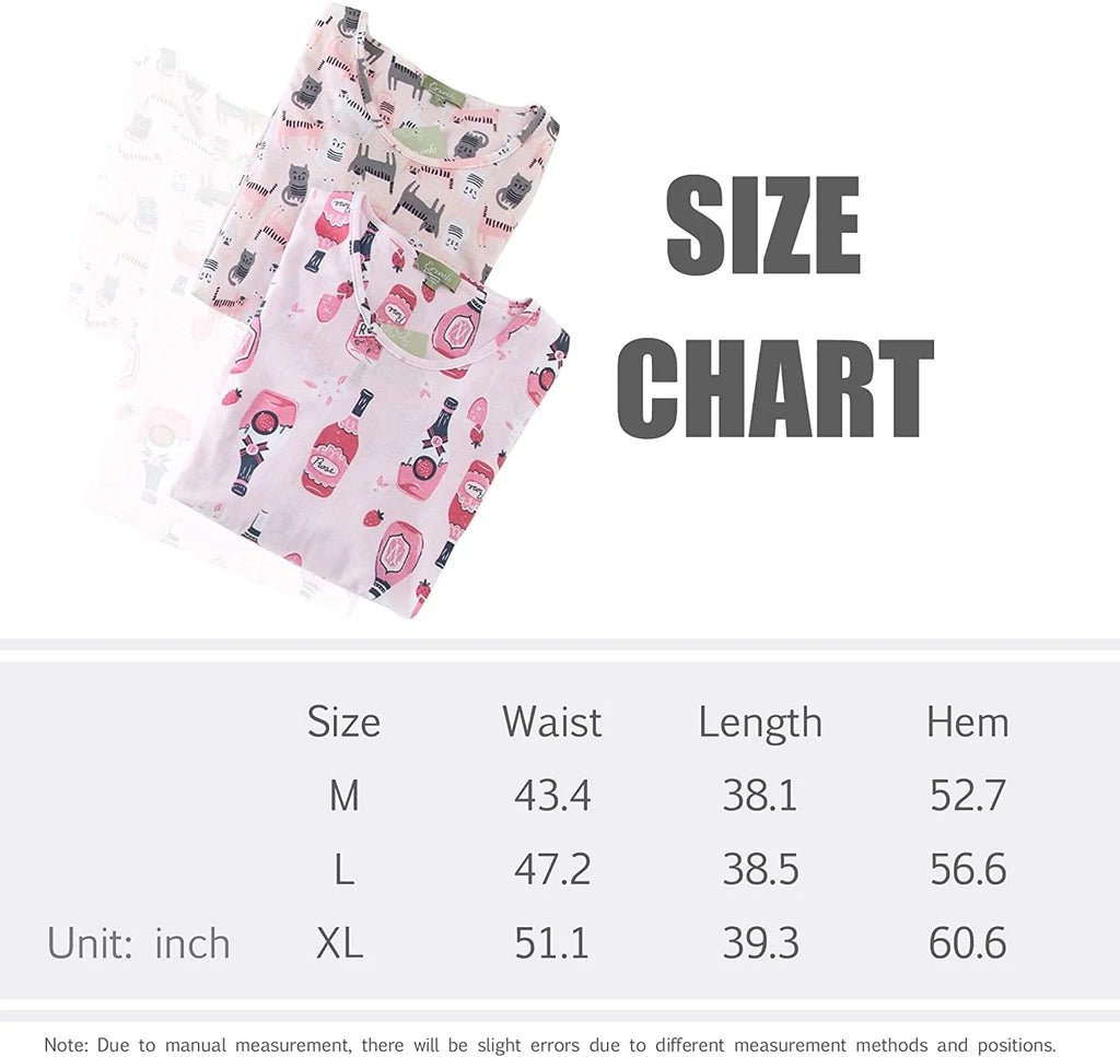 Cotton Nightgown Sleepwear Short Sleeves Sleepdress Blue XL A246464