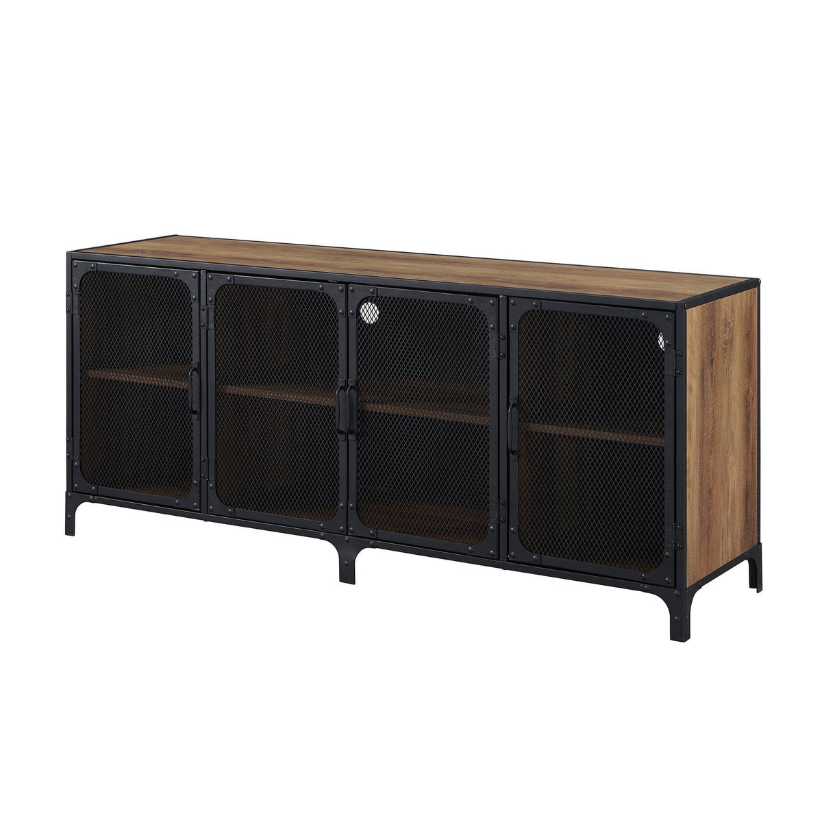 Urban Industrial Metal Mesh 4 Door TV Stand O39879