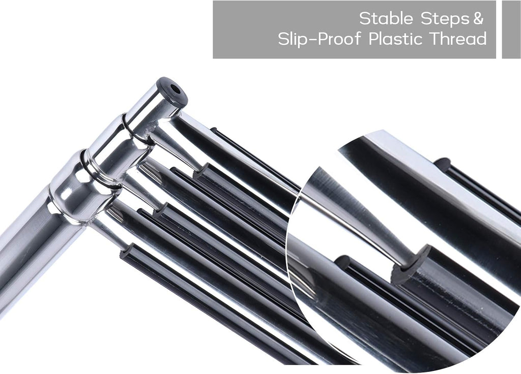 3 Step Folding Stainless Steel Swim Ladder, Pack of 2 X989