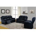 Bonded Leather Sofa, Black - 3 Piece L3371