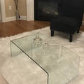 Glass Console Table with Rounded Edges N54236
