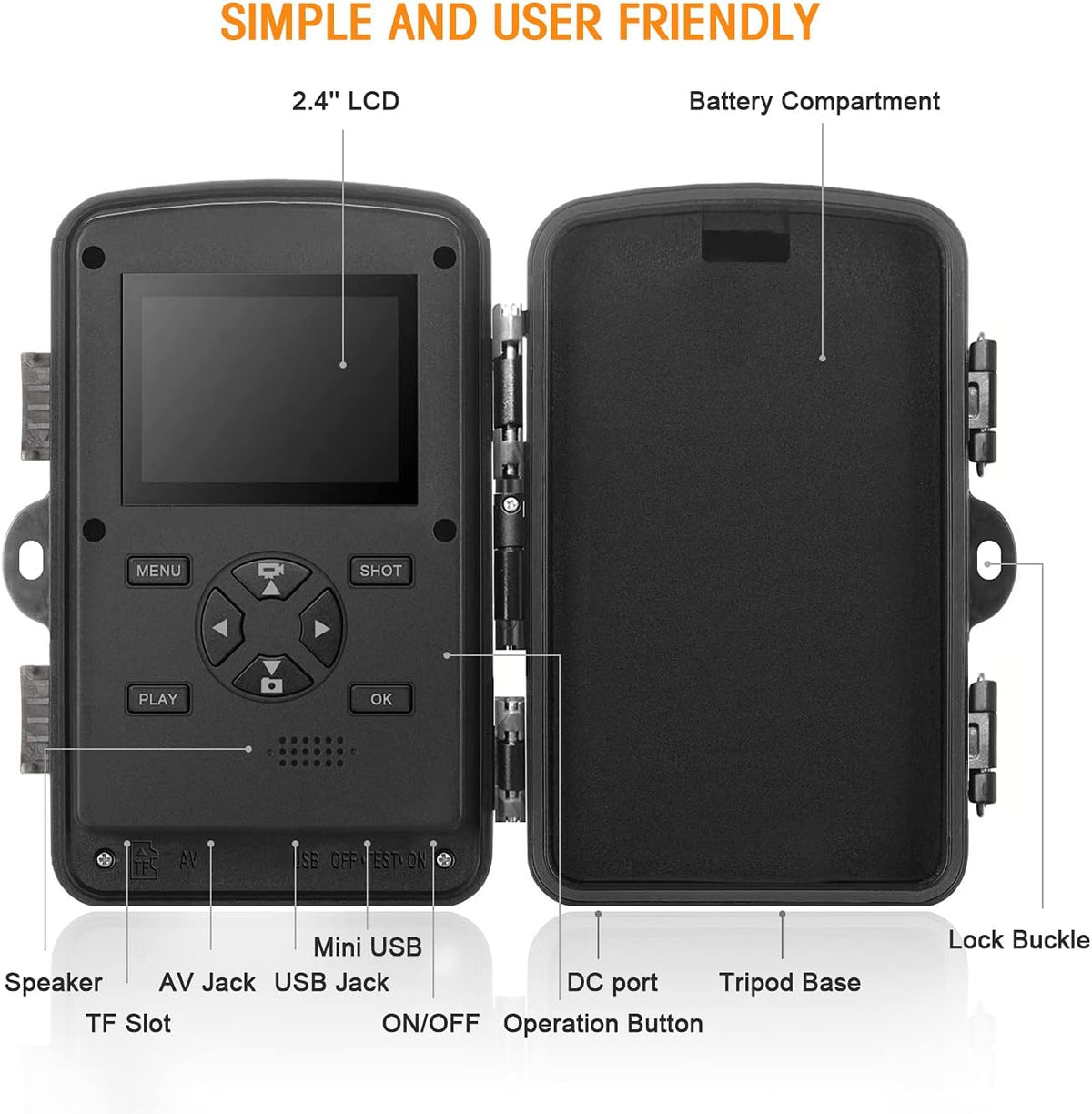 1520P IP66 Waterproof Trail Camera with Night Vision E394068