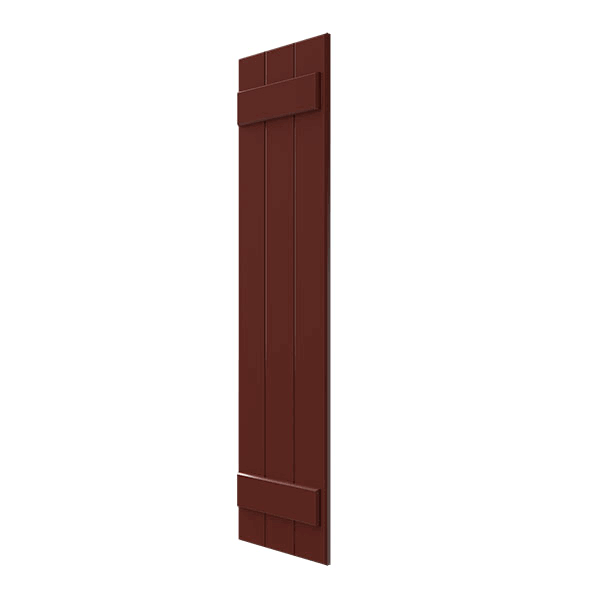 CWB12X064CRC 12x22W x 64x22H Exterior Three Board (2 Batten) Composite Board-n-Batten Shutters (Per Pair) A885