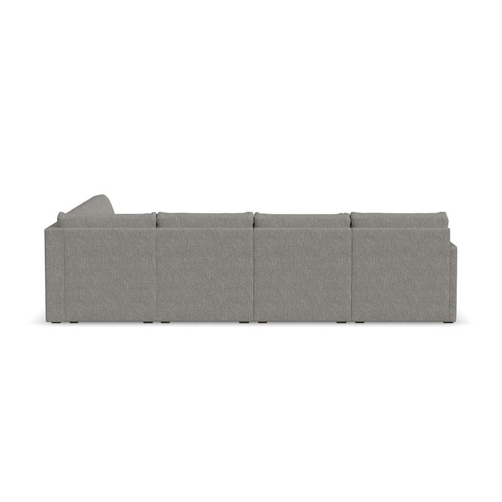 Gray 6 Seat Sectional with Performance Fabric A56521