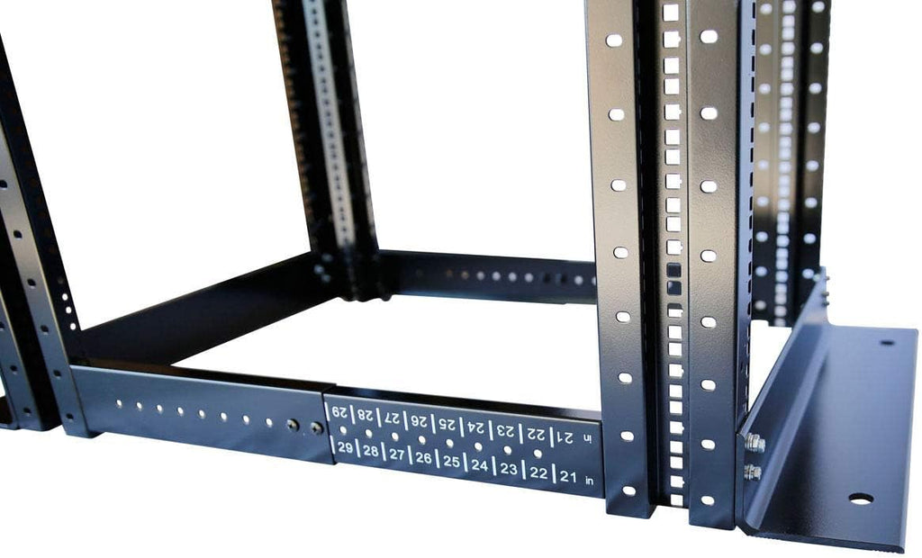19 Inch 4 Post Open Server Rack Frame, 42U, Cold Rolled Steel K99815