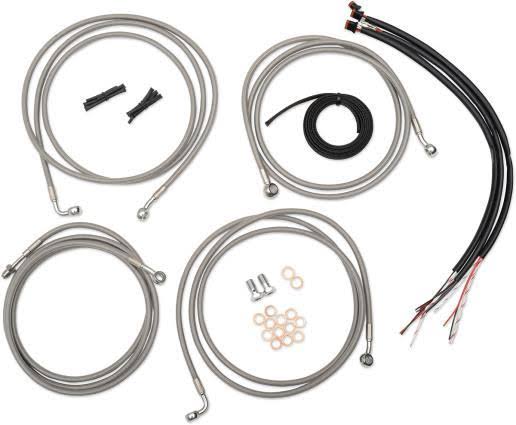 Stainless Braided Complete Handlebar Cable and Brake Line Kit U59654