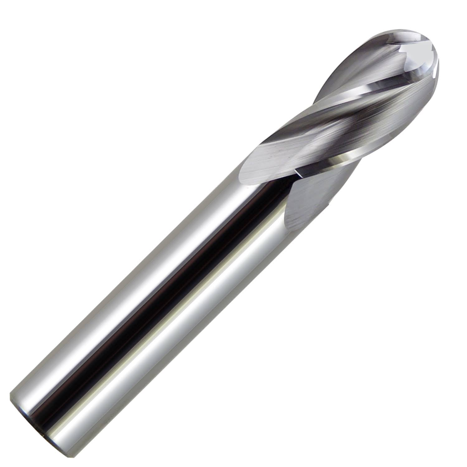 5/8x22 Diameter Ball End Stub Length 4 Flute Bright Uncoated Carbide End Mill X2902