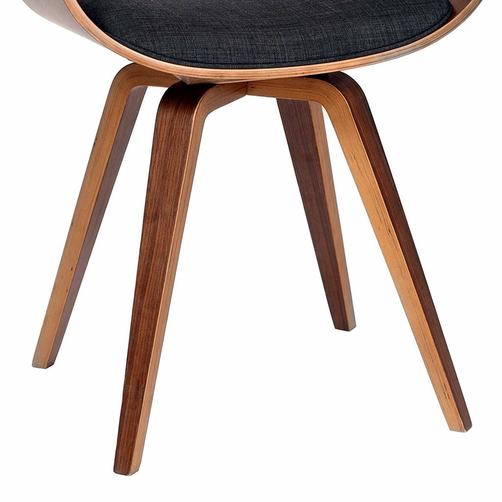 Charcoal Fabric and Walnut Wood Finish Chair B94823