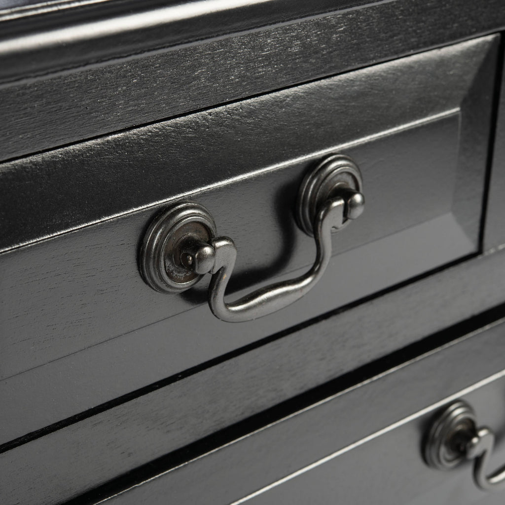 Black 3 Drawer Console Table E2087