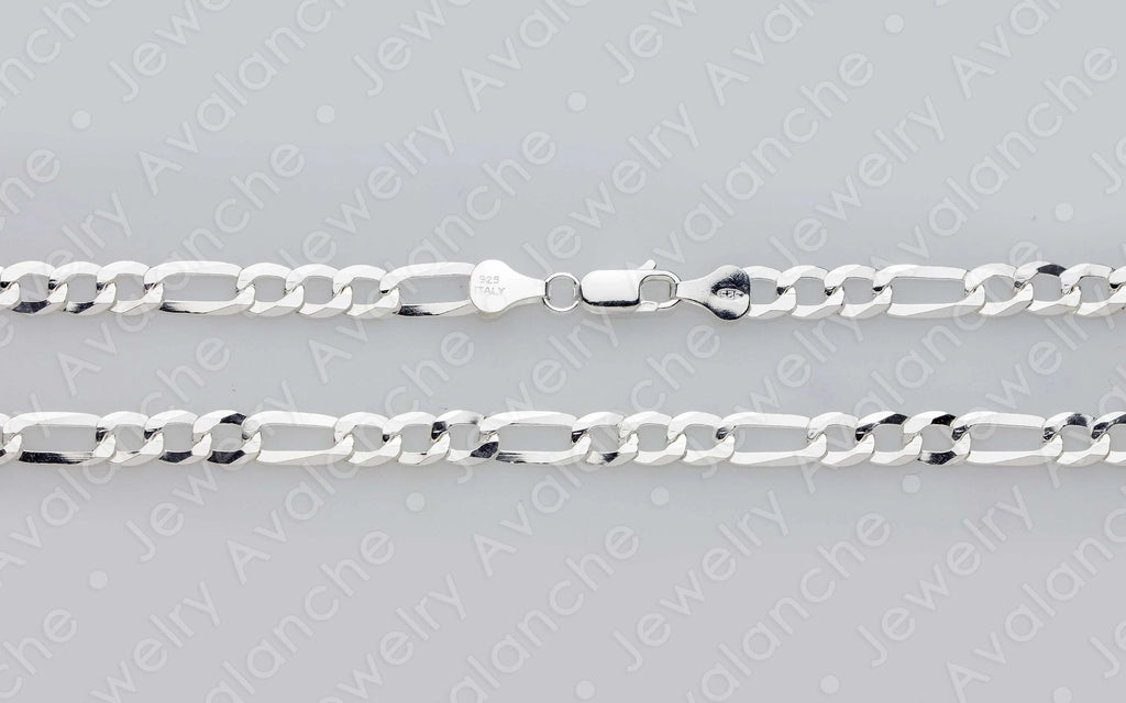 .925 Sterling Silver Figaro Link Chain Necklace 16 inches R66109