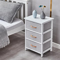 White 3 Drawer Wood Dresser Q980460