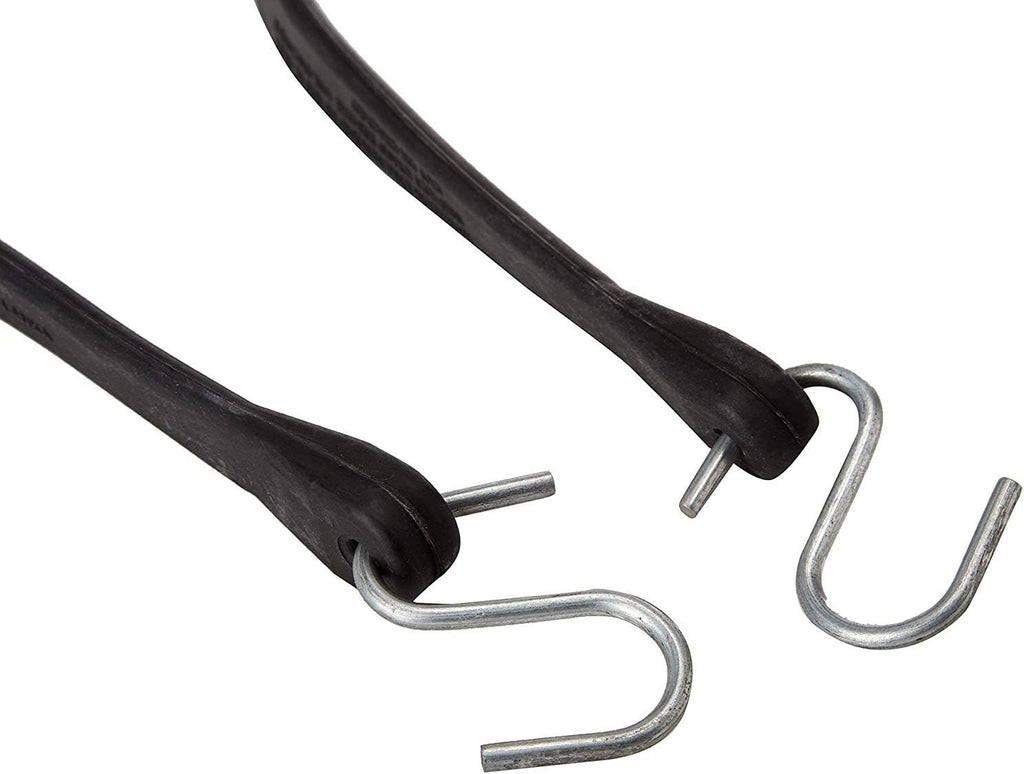 Natural Rubber Bungee Cords with Hooks 15" Pack of 50 K4384
