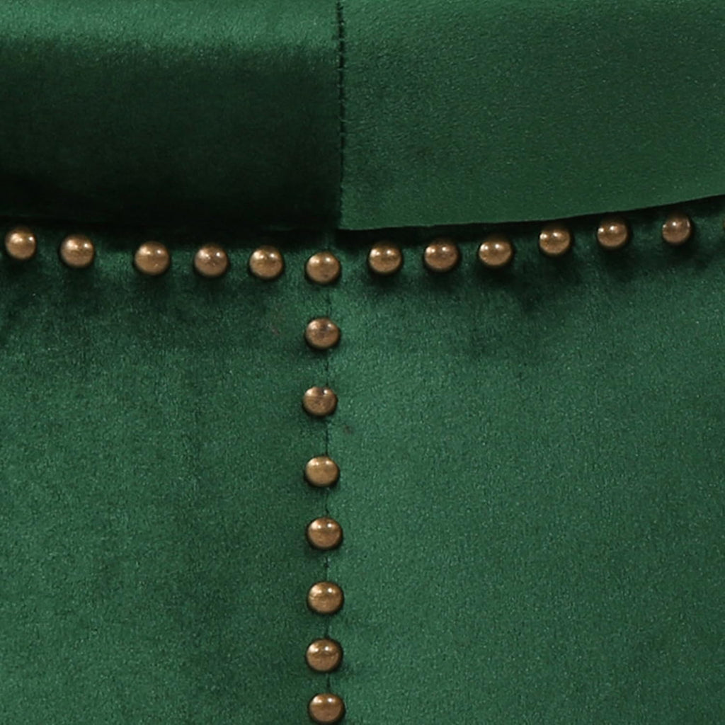 Emerald Velvet Tufted Ottoman B278