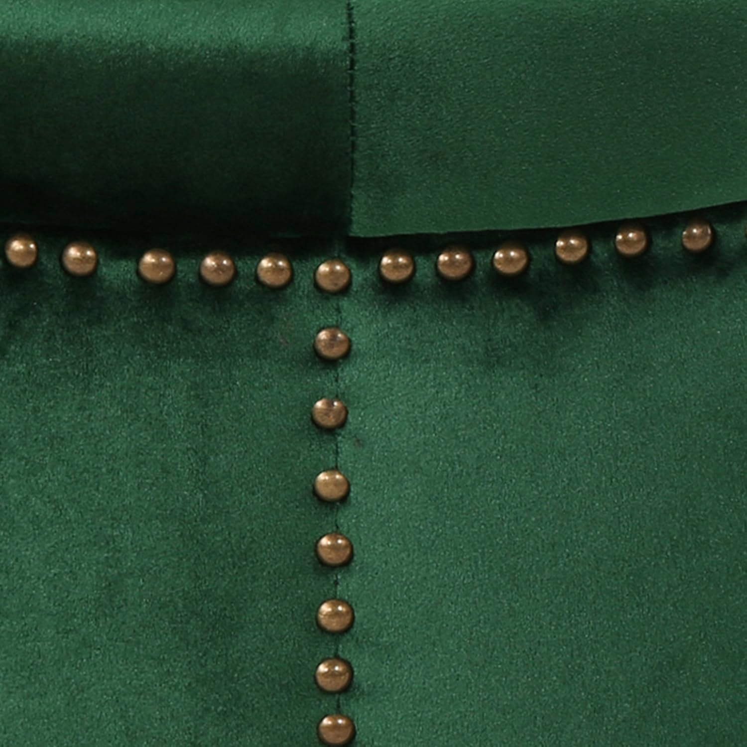 Emerald Velvet Tufted Ottoman B278