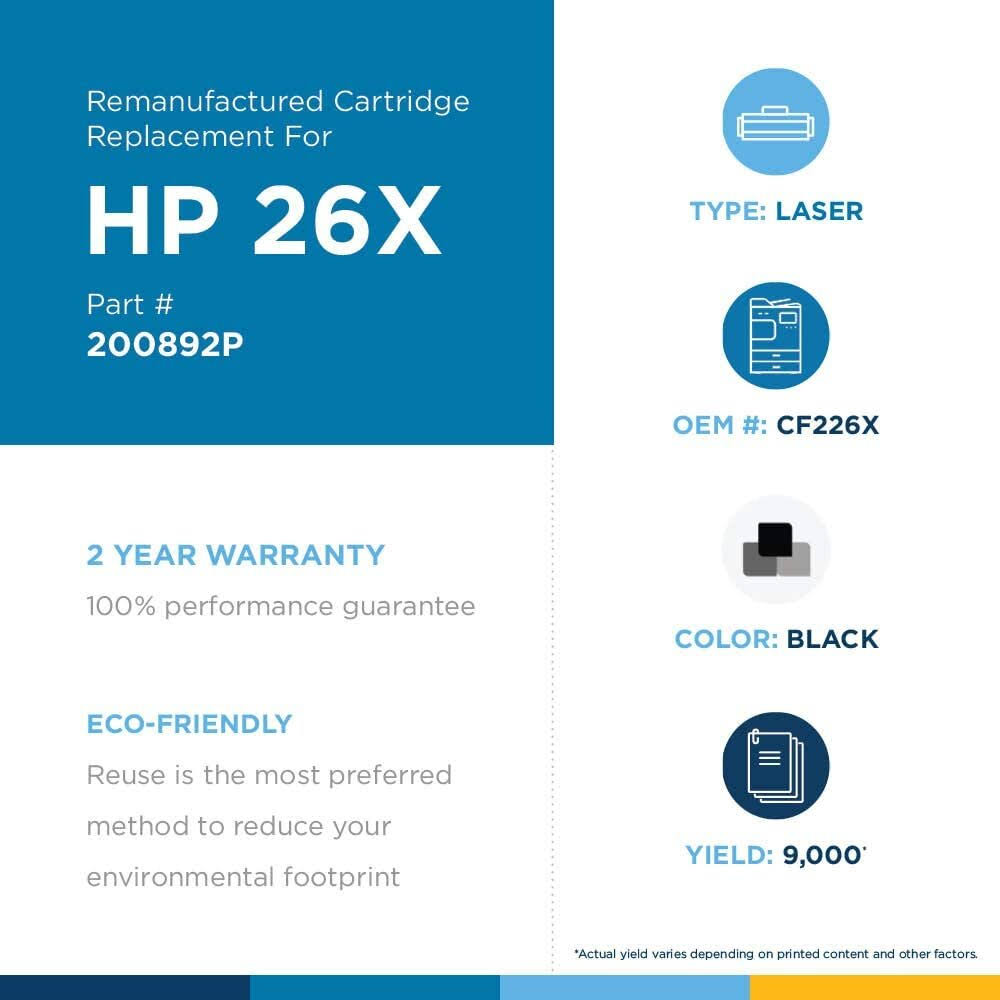 Remanufactured High Yield Toner Cartridge F90570