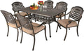 5-Piece Cast Aluminum Outdoor Dining Set with Umbrella Hole R86578