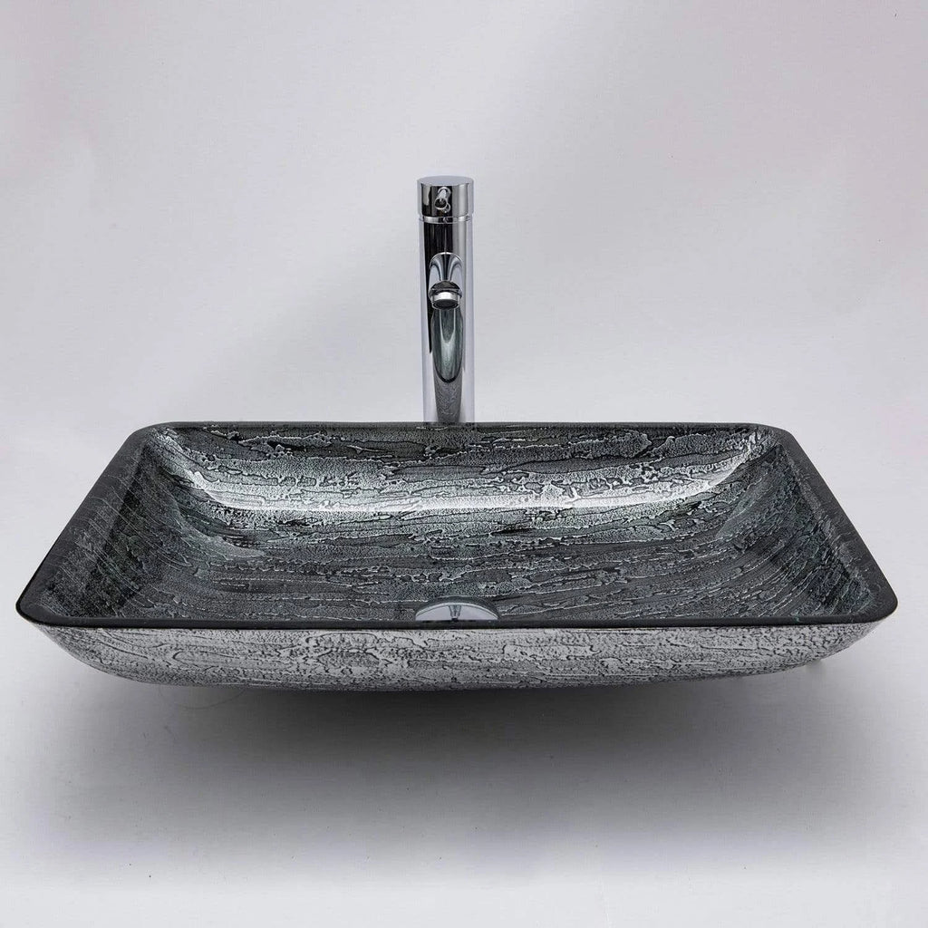 Tan Rectangular Vessel Bathroom Sink Y134